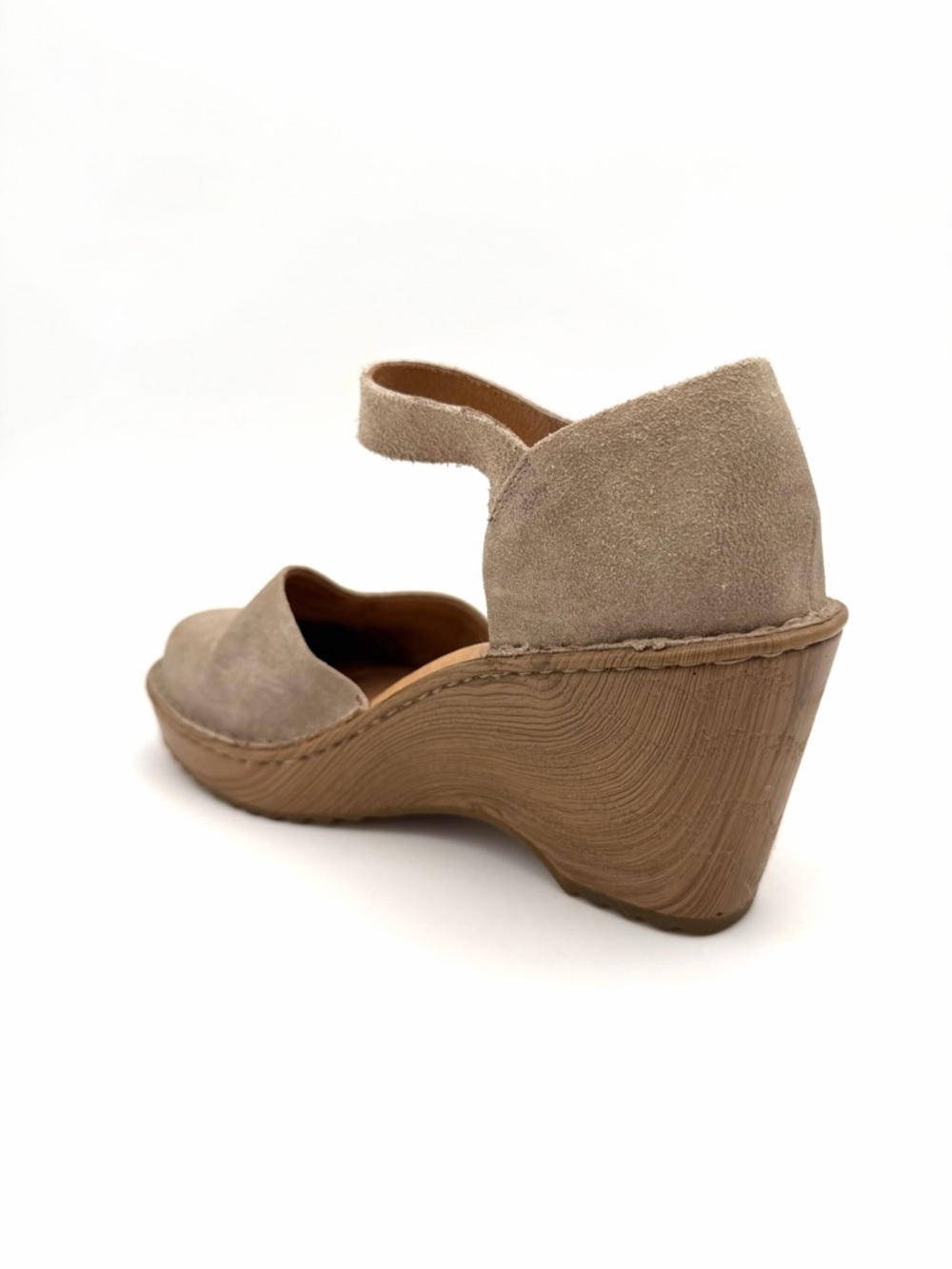Born Women's Ankle Strap Heel Sandals Heeled Leather Size 6 Brown Closed Toe - Picture 5 of 9
